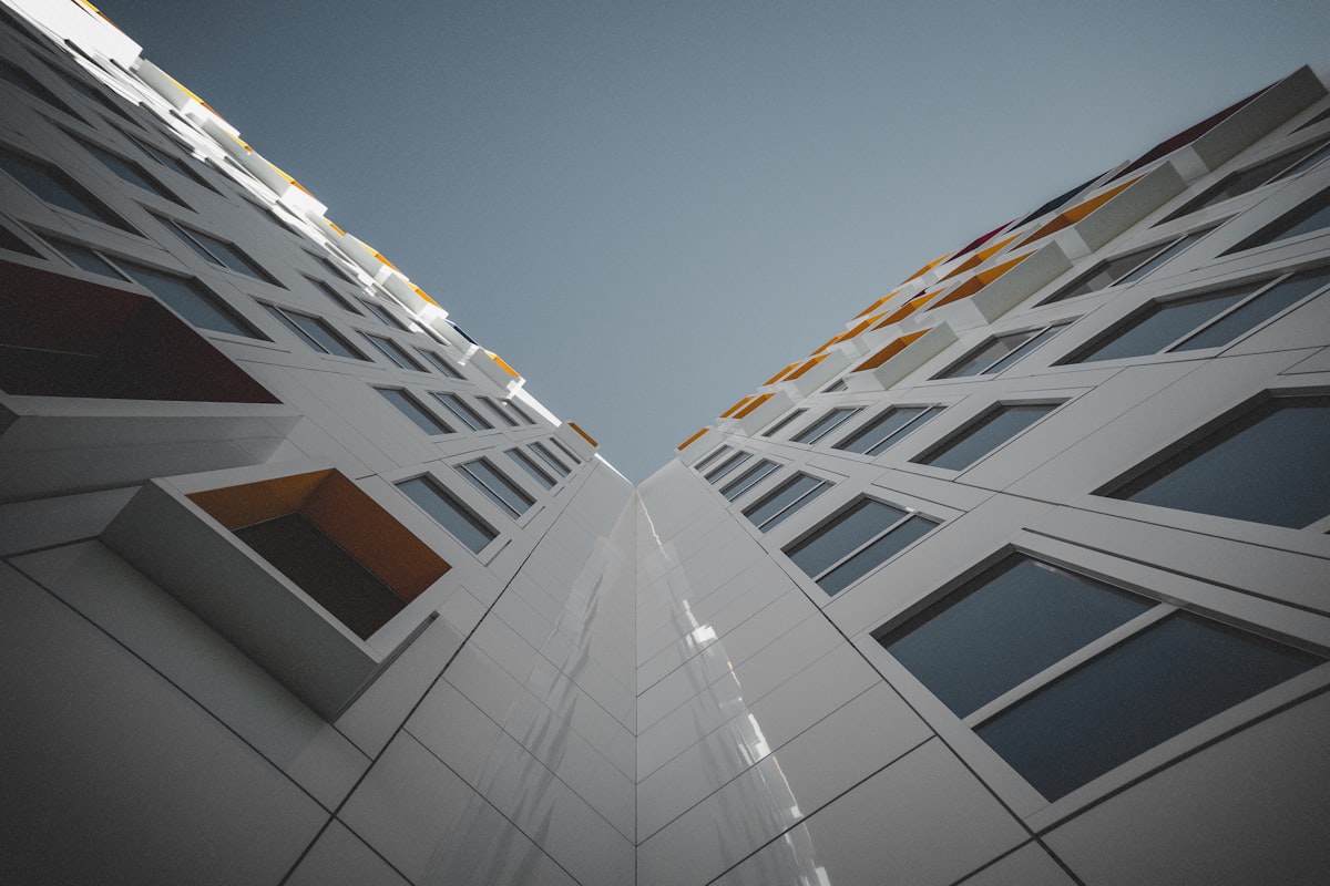 A modern residential development building